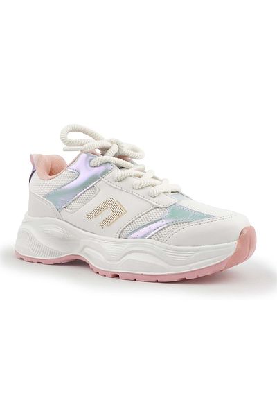 Kocamanlar Ayakkabı Cool Birian Lacing Look Velcro Sneaker Orthopedic Children's Sports Shoes Silver