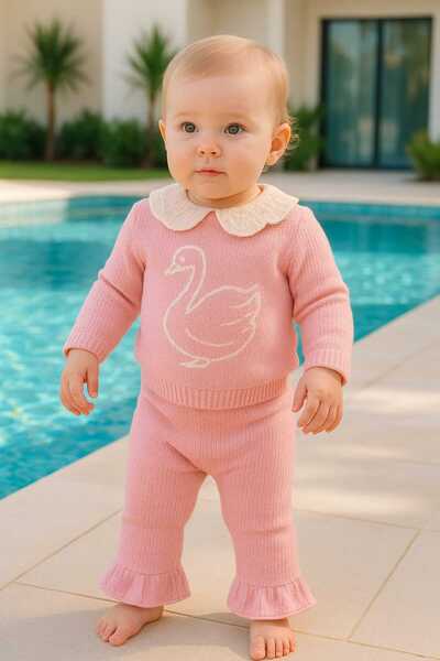 Genel Markalar Kuğu Süzeneli Fisto Yakalı  Waffle 2 Li Takım