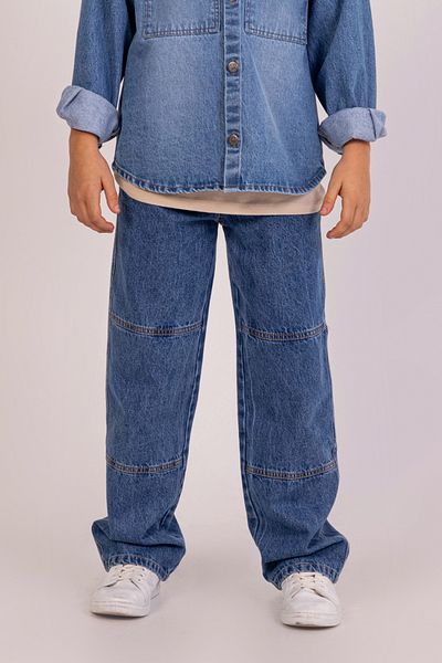 DMB BOYS & GIRLS Çaren Kids- Pantaloni din denim cu detaliu de cusătură