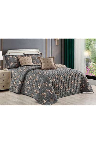 Moon Summer double bed quilt set, light microfiber filling, size 230*250 cm