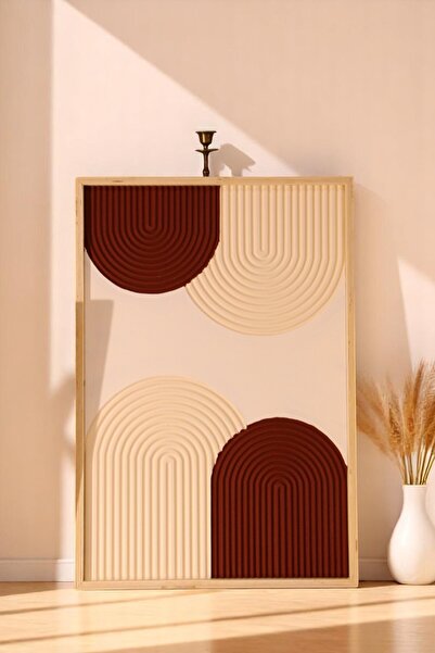 CIGILWOOD BOHO BROWN Ahşap Bohem Tablo