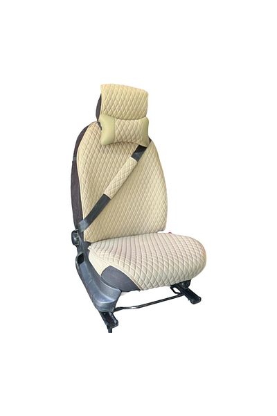 özgüven oto giyim Car Seat Cushion Set 3 in 1 Cushion+Pillow+Belt Pad 6 Colors Option Is for 2 Front Seats