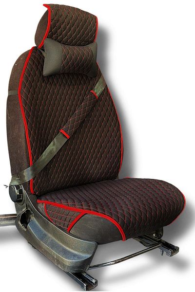 özgüven oto giyim Car Seat Cushion Set 3 in 1 Cushion+Pillow+Belt Pad 6 Colors Option Is for 2 Front Seats