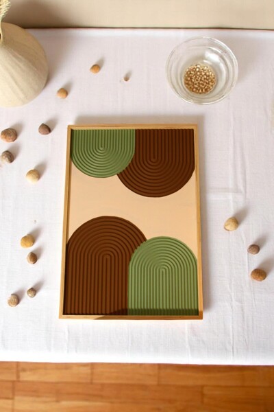 CIGILWOOD BOHO BROWN AHŞAP BOHEM TABLO 2