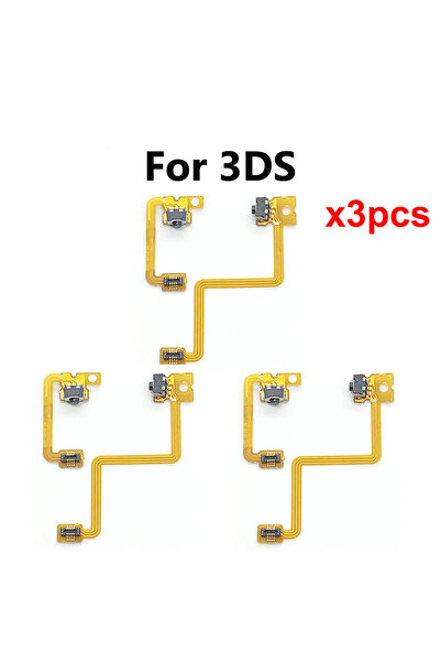 Choice لـ 3DS 3 قطع JCD 1/3 قطع زر كتف L R مع كابل مرن لـ 3DS 3DSLL 3DSXL إصل...