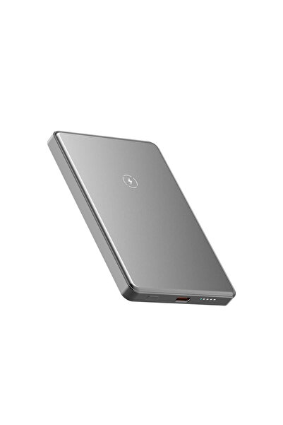 U-K Apple iPhone Ve Samsung Uyumlu Magsafe Slim Dijital Göstergeli 5000 mAh H...