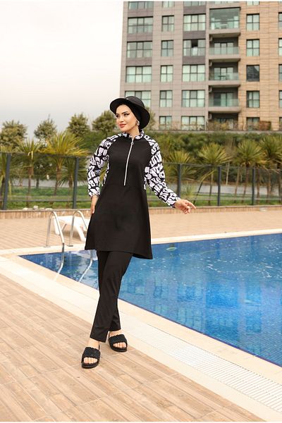 KXSPOR Kx - Hijab Swimsuit-Parachute Full Covered Hijab Swimsuit - Sea and Pool Hijab Swimsuit