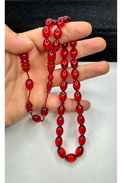 İskenderun Tesbihcilik Collectible Master Crafted Fire Amber Prayer Beads