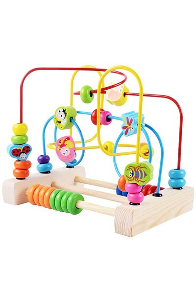 Picodino Montessori motor toy maze with balls, abacus and animals