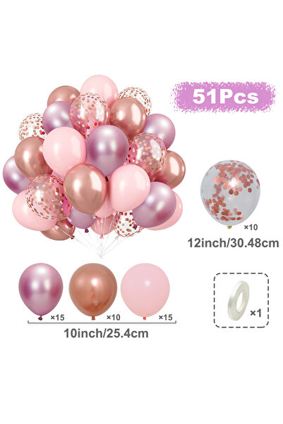 Choice As Picture 2 50PCS Balloon Set For Weddings, Birthdays, Macaron Pink P...