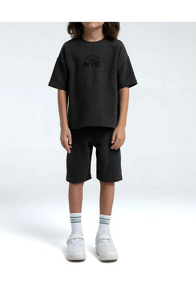 Loule Boy's Oversized T-Shirt & Bermuda Shorts Two Piece Set Ol.Iv2.Rpo1.003