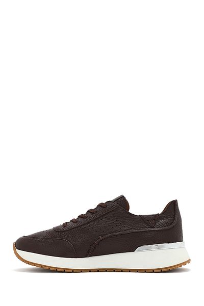 Derimod Men's Brown Lace-Up Thick Sole Leather Casual Sneaker 25Sfd6885Ft