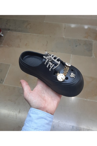 BRGL Γυναικείες παντόφλες με χιαστί μοντέλο με πέτρινη σόλα με κορδόνια