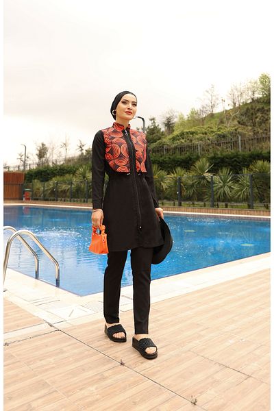 KXSPOR Kx - Hijab Swimsuit-Parachute Full Covered Hijab Swimsuit - Sea and Pool Hijab Swimsuit