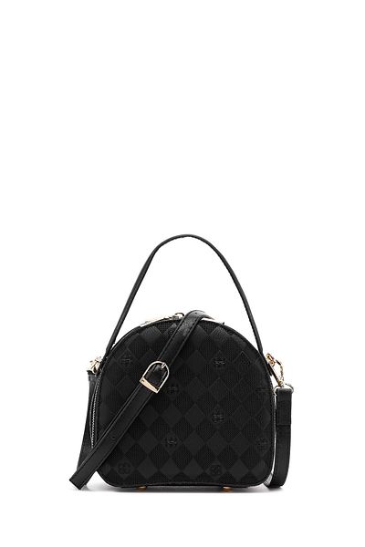 Derimod Women's Black Long Strap Printed Mini Shoulder Bag 25Sbd202726