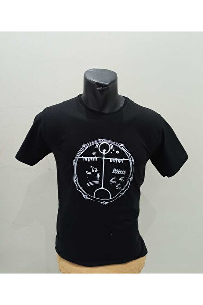 ötüken Kam Davulu Model Baskılı Tişört
