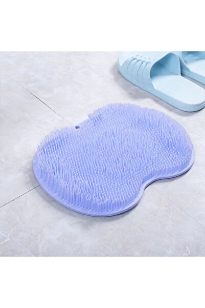 Choice فرشاة استحمام متعددة الوظائف باللون الأزرق، سجادة غير قابلة للانزلاق، مزودة بكأس شفط، وفرشاة تدليك للظهر من السيليكون