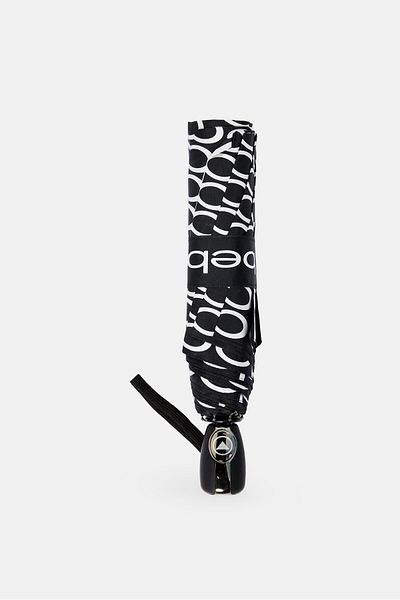 Bebe Brand Logo Auto Open Close Umbrella, Black