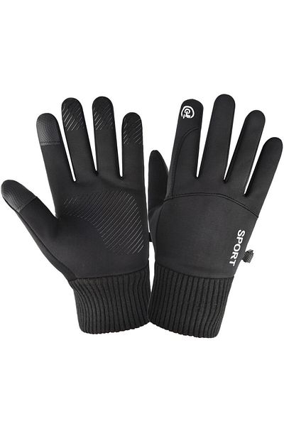 Choice L black Winter Waterproof Men's Gloves Windproof Sports Fishing Touchscreen Driving Motorcycle Ski N