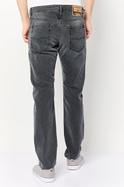Diesel Men Regular Fit Washed Stretchable Jeans, Grey