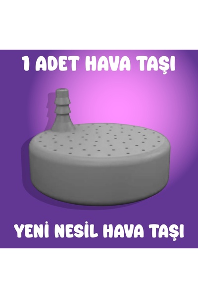 Akvaryum Hava Taşı / 1 Adet / Büyük Renkli Hava Taşı / Akvaryum Hava Taşı ( Beyaz / Gri Renk )