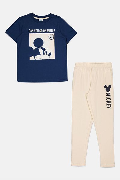 Disney Kids Boy 2 Pieces Mickey And Friends Pajama Set, Multicolor