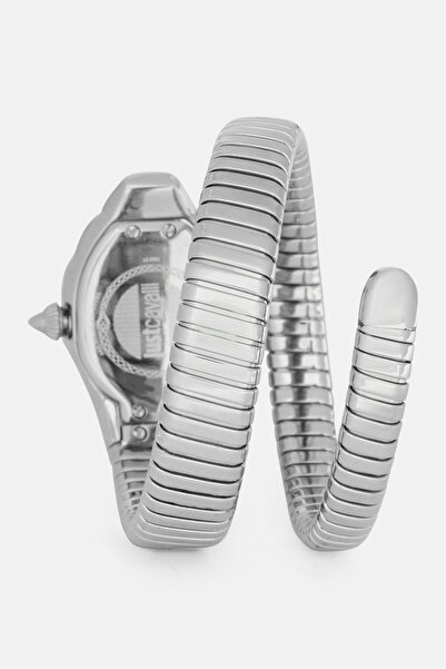 Just Cavalli Women Jc1l001m0015 Chic Snake Analog Watch 22mm, Silver