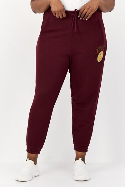 adidas Original X Moomin Women Embroidered Logo Outdoor Sweatpants, Maroon