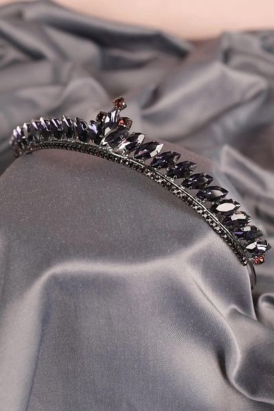 Hayalperest boncuk Purple Thin Shuttle Stone Bridal Henna Crown