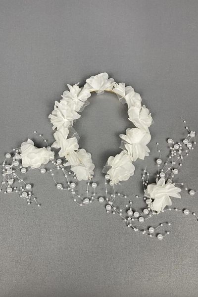 Hayalperest boncuk White Maternity Crown Bridal Crown