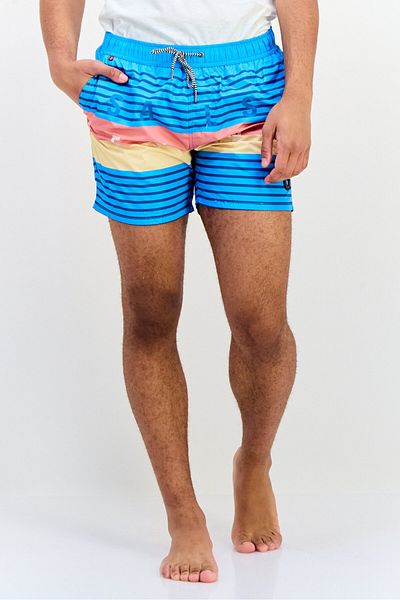 Salsa Men Colorblock Drawstring Board Shorts, Multicolor