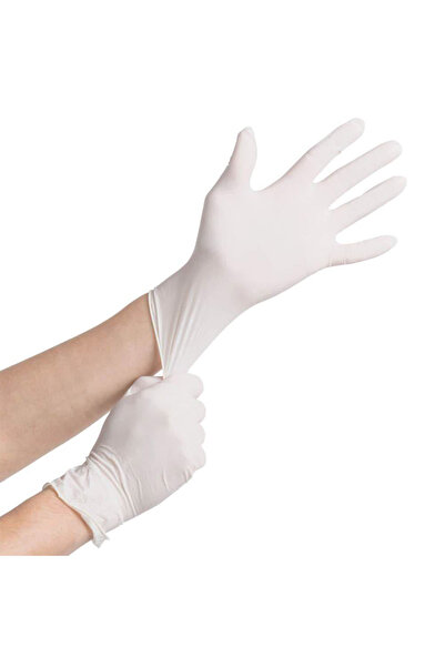 Choice 100 قطعة 20/50/100 قطعة قفازات نيتريل بيضاء يمكن التخلص منها قفازات تن...