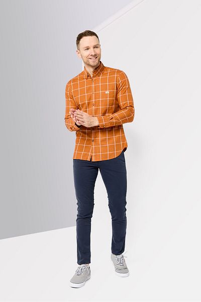La Martina Men Tailored Fit Embroidered Logo Long Sleeves Casual Shirt, Multicolor