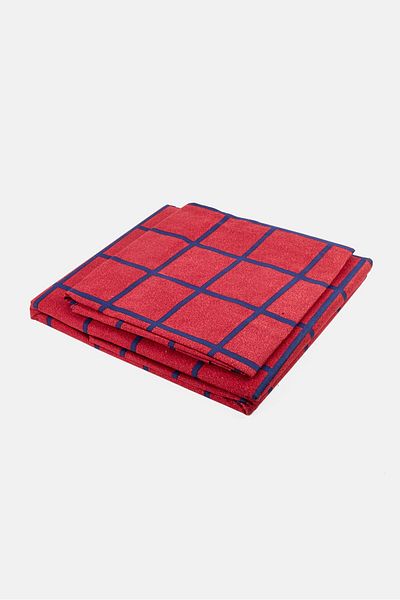 Nautica 3 Pieces Northsail Checkered Flat Sheet With Pillow Case Set, Multicolor