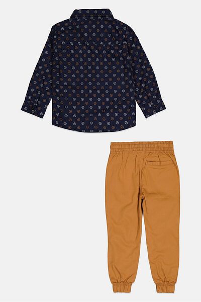 Tony Hawk Toddlers Boy 2 Pcs Allover Print Shirt And Pants Set, Multicolor