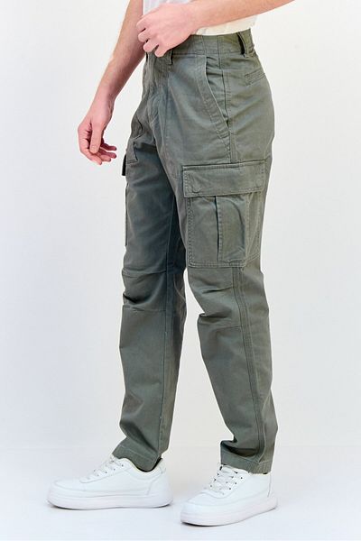 CELIO Men Regular Fit Solid Cargo Pants,light Olive