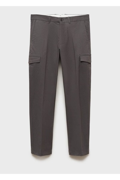 MANGO Man Regular kesim pamuklu kargo pantolon