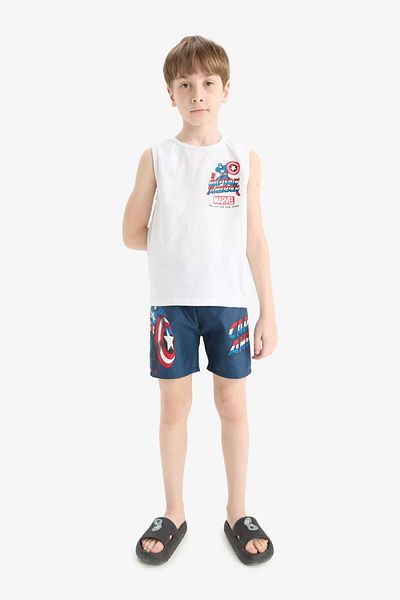 DeFacto Set de 2 piese Marvel Comics pentru băieți, pantaloni scurți de baie E6443A825HS