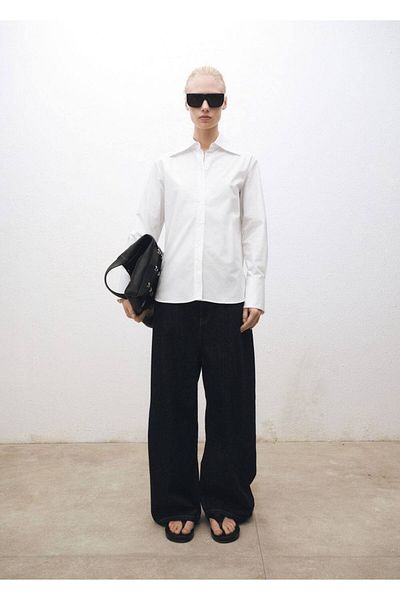 MANGO Woman Cămașă oversize din bumbac