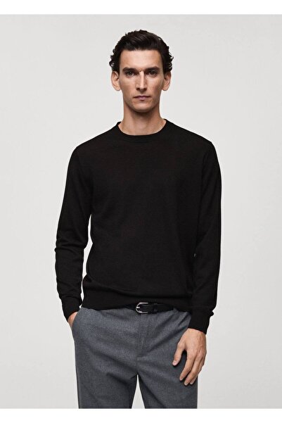 MANGO Man %100 merinos yünlü kazak