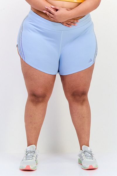 adidas Women Sportswear Fit 3 Inseam Running Shorts, Dusty Blue