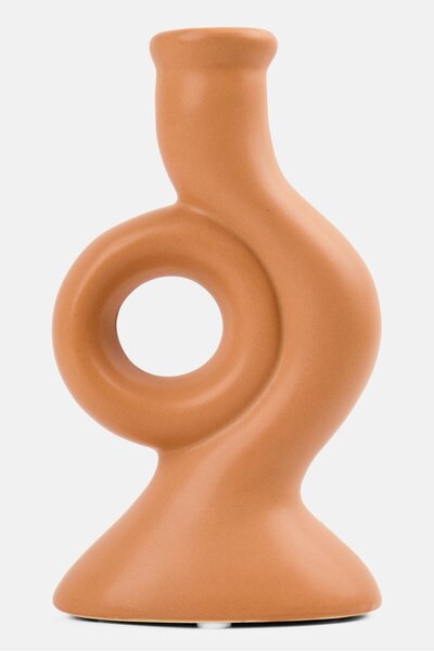 Muy Mucho ديكور مزهرية سيراميك، لون بني