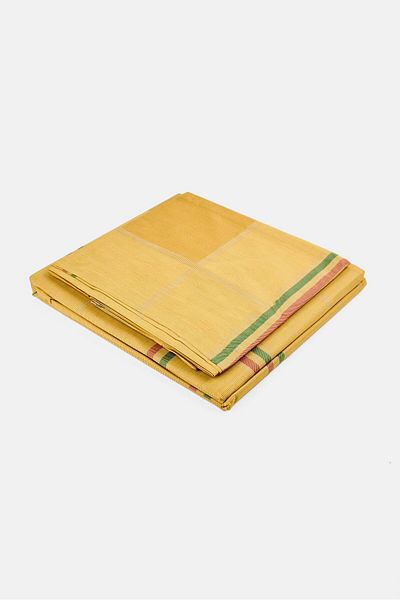 Nautica 3 Pieces Northsail Checkered Double Flatsheet With Pillow Cover Set, Mustard