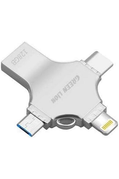 Green Lion محرك أقراص فلاش USB 4 في 1 بسعة 128 جيجابايت