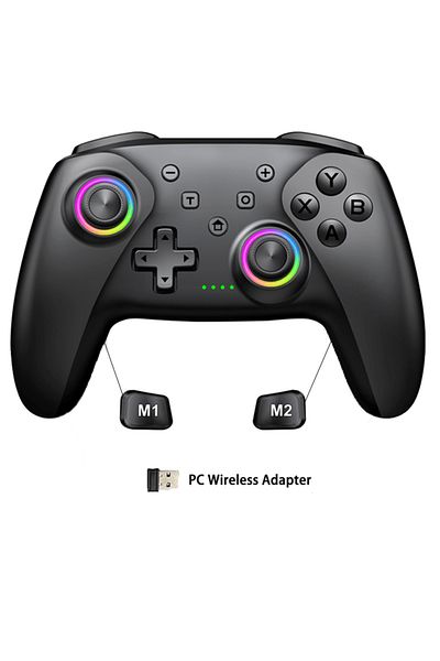 Choice Nc300-hall Joystick Dinofire Wireless Bluetooth Rgb Controller For Nintendo Switch/switch Oled/switc