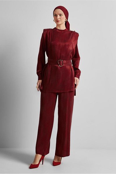 Alvina Belted Trousers Suit 45566