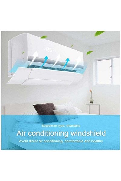 COOYA Retractable Air Conditioner Deflector,Split AC Air Conditioning Baffles,Adjustable Anti Direct