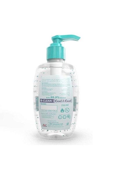 COOL & COOL Sensitive Hand Sanitizer 250ml – Kills 99.9% Germs, Moisturizing, Gentle Formula