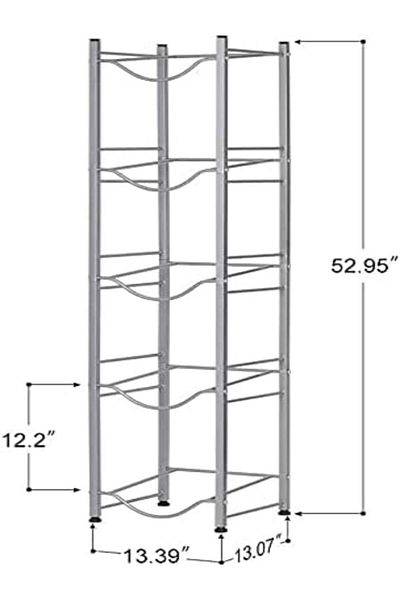 Generic Heavy Duty 5-Tier Water Bottle Rack for Kitchen, Home and Office Water Bottle Storage