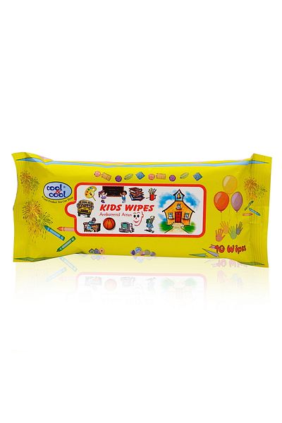 COOL & COOL Kids Wipes 10pcs – Gentle, Hypoallergenic, Alcohol-Free, Travel-Sized Baby Wipes